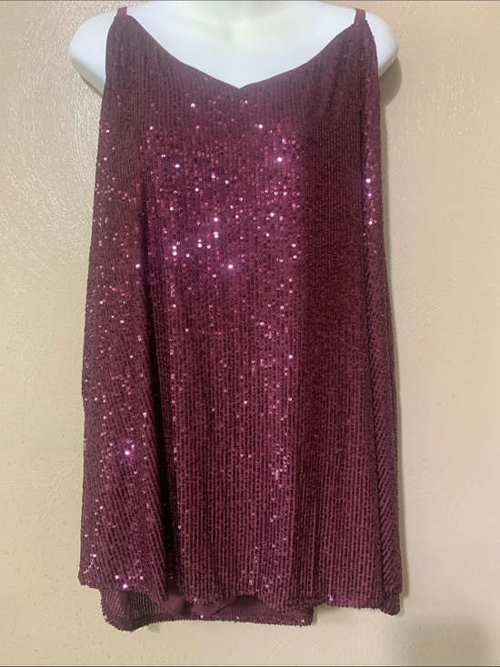 Tops - Torrid 4X Sparkling Plum Sequin Evening Top NWT